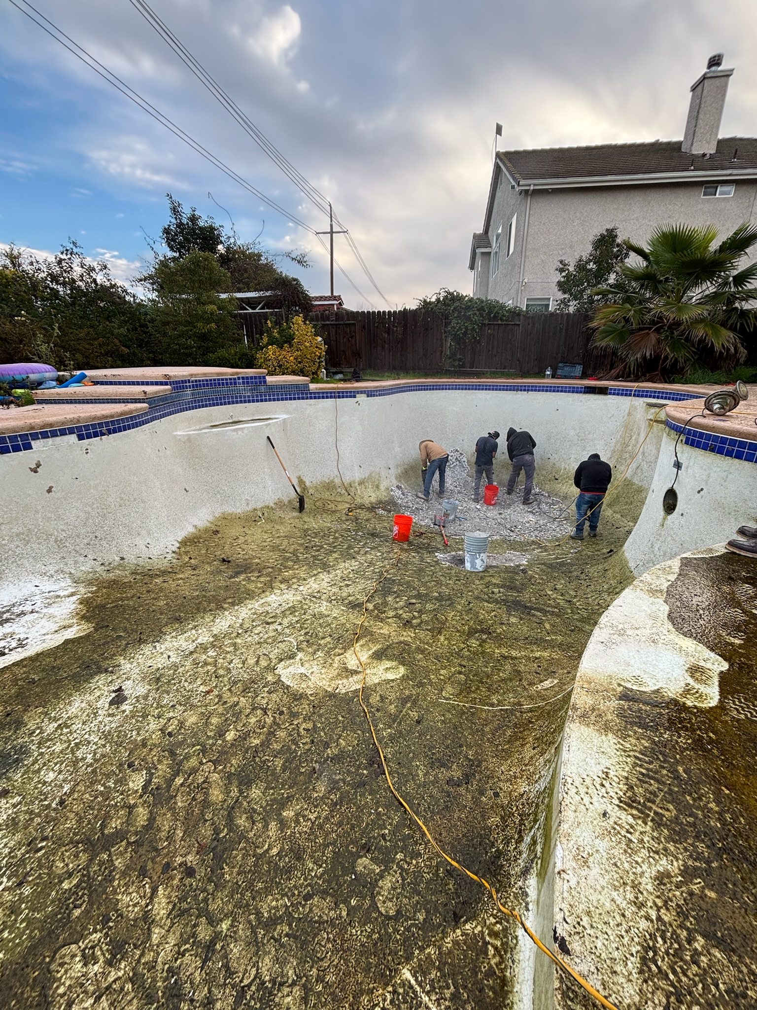 Pool before remodeling in Tracy, Ca