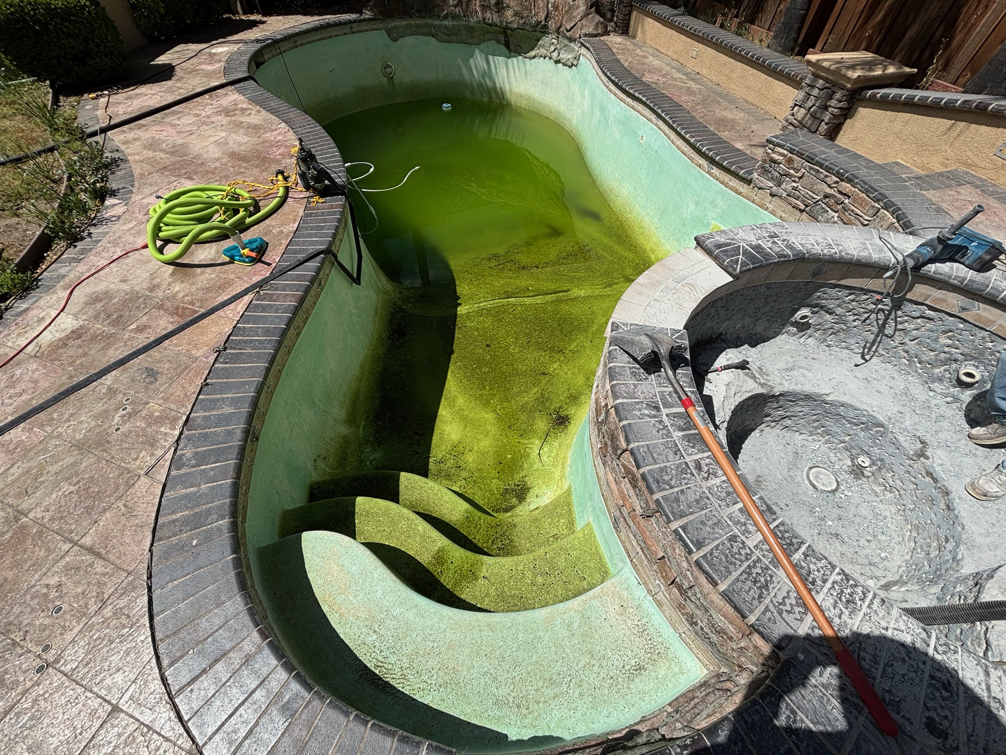 Pool before replastering Lathrop CA