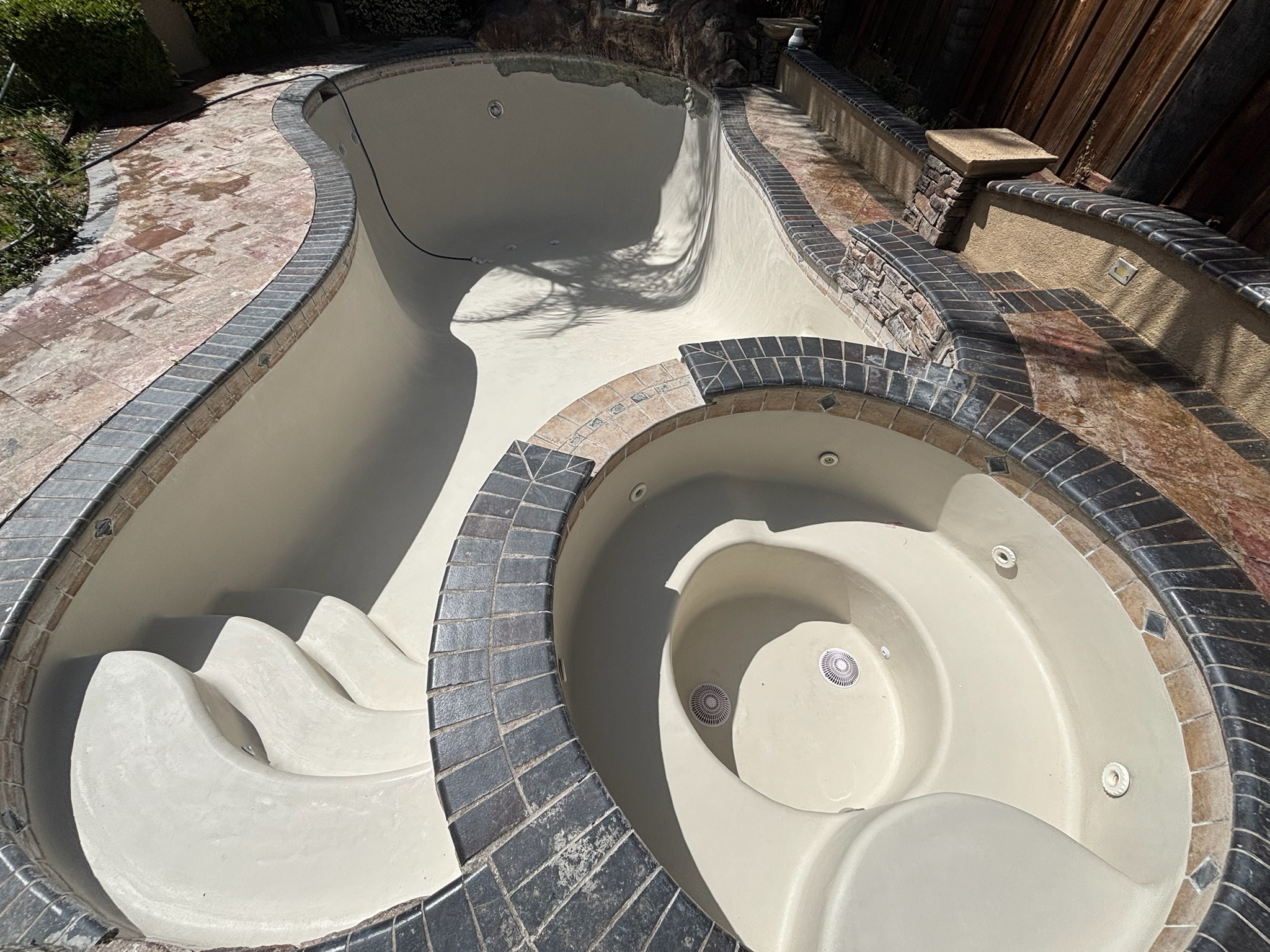 Pool & spa after replastering Lathrop CA